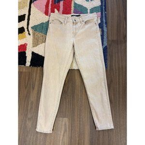 Lauren Ralph Lauren Mid Rise Stretch Premier Skinny Ankle Jeans Beige Size 10